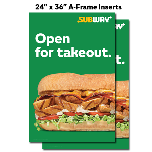 Takeout A-Frames/Inserts
