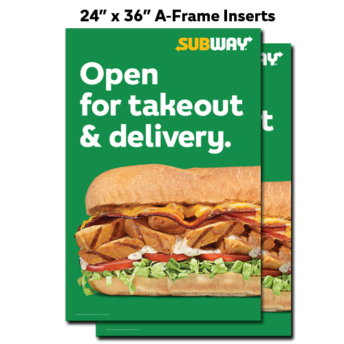 Takeout & Delivery A-Frame/Inserts