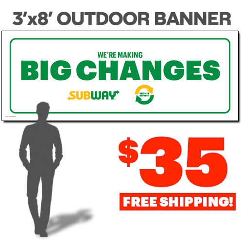 Big Refresh Outdoor Banner (3'x8')