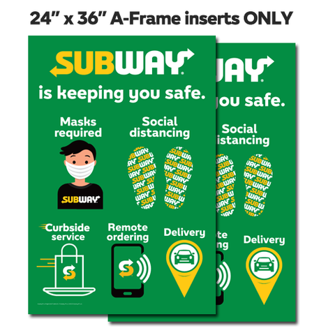 Subway Safe Inserts ONLY 24"x36"