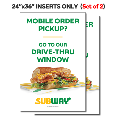 Mobile order-Drive thru Pickup A-Frame/Inserts