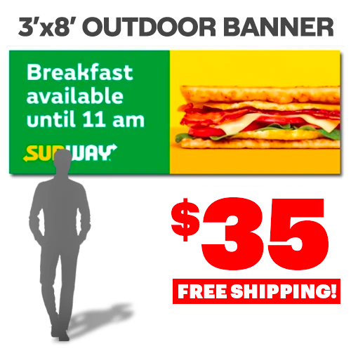 Breakfast 11am (3'x8' Banner)