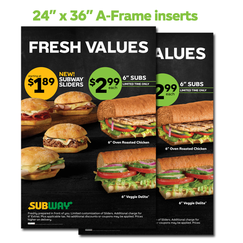 Fresh Values A-Frame Sign Inserts