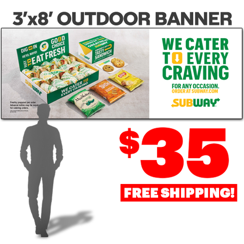 Outdoor Catering Banner V1 (3'x8')