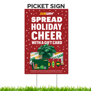 Holiday Gift Cards Picket Sign