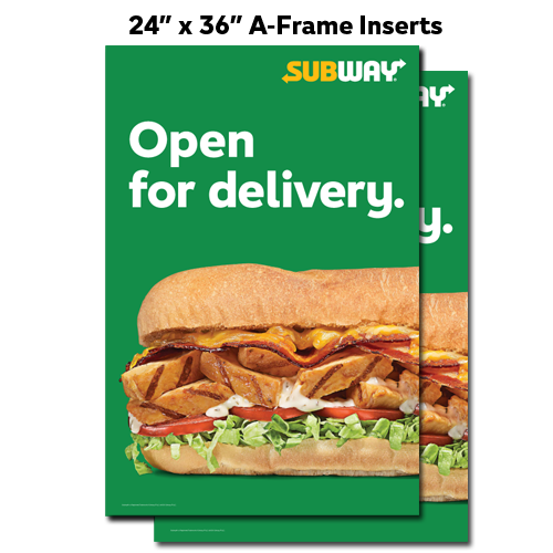 Open Delivery A-Frame Inserts (24"x36")