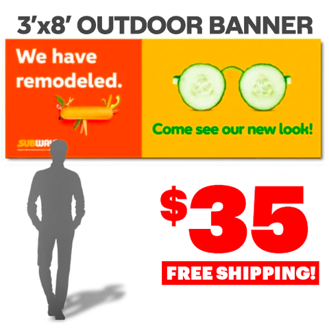 Remodeled / New Look Banner (3'x8')