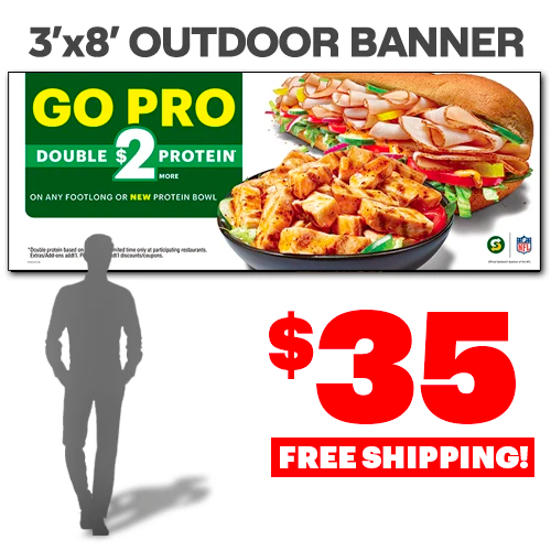 GO PRO Outdoor Banner (3'x8')