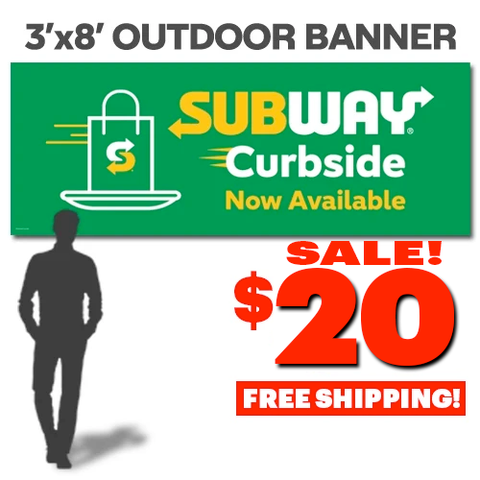 Curbside Outdoor Banner (3'x8')