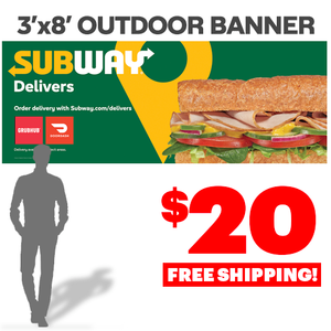 Delivery Banner 3'x8' (Grubhub, Doordash)