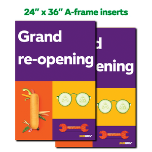Grand Re-opening Inserts ONLY 24"x36"