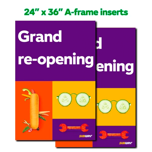 Grand Re-opening A-Frame/Inserts