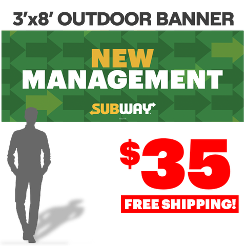 New Management (3'x8' Banner)