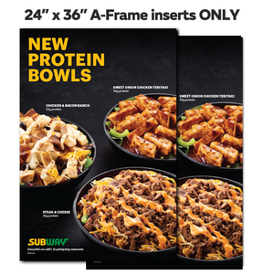 Protein Bowls Inserts ONLY 24"x36"