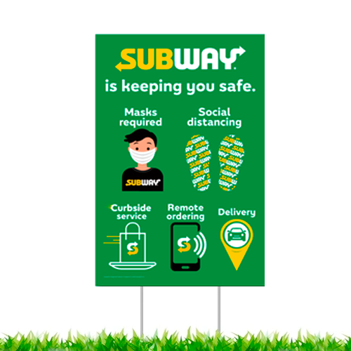 Subway Safe Picket Sign