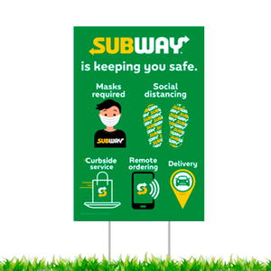 Subway Safe Picket Sign