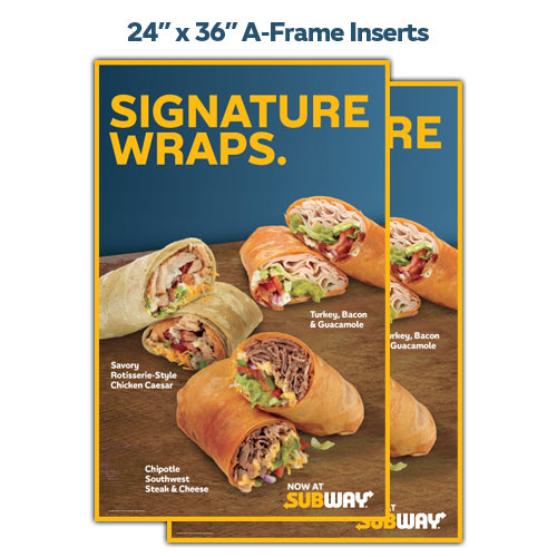 Signature Wraps A-Frame Sign Inserts