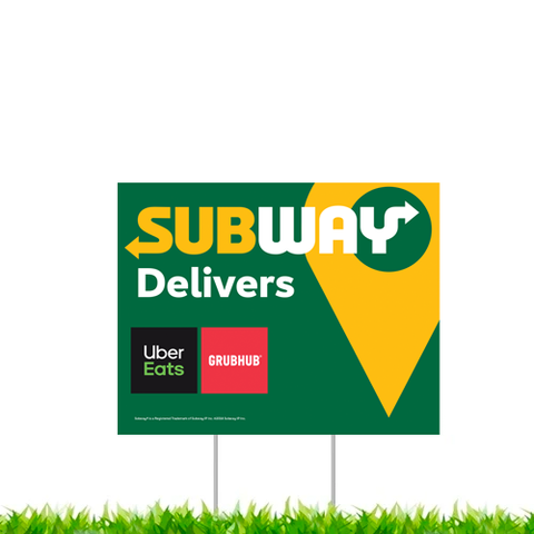 Subway Delivers Picket Sign