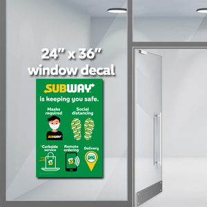 Subway Safe window decal (24"x36")