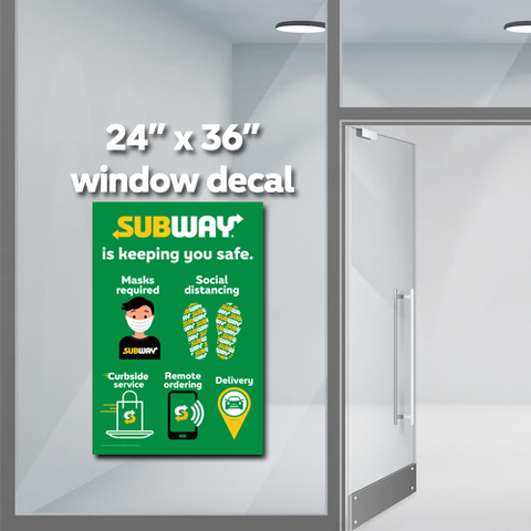 Subway Safe window decal (24"x36")