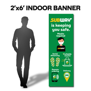 Subway Safe Vertical Banner (2'x6')